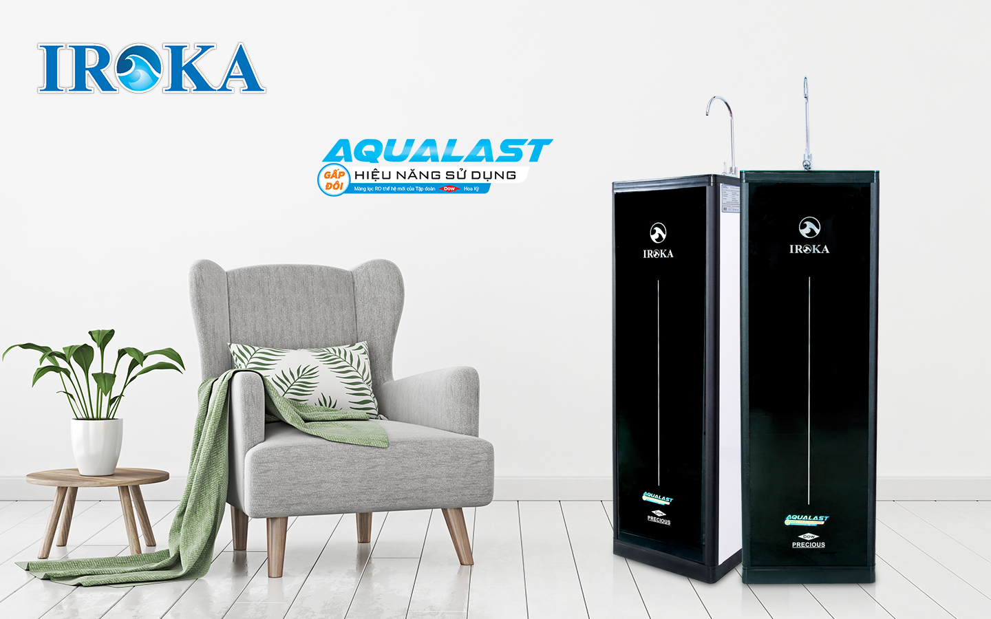 Máy lọc nước cao cấp Iroka Precious 10 cấp lọc Aqualast IR-1102AQ